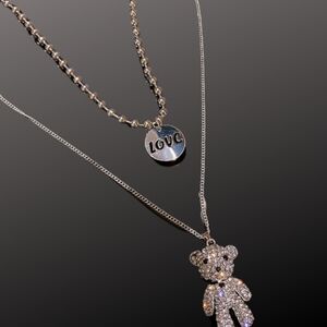 Silver Bear Pendant Necklace